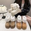 Женские легкие удобные холодные теплые утепленные снегоступы нескользящие износостойкие для улицы отдыха спорта ботинки до середины голенища хлопковые
