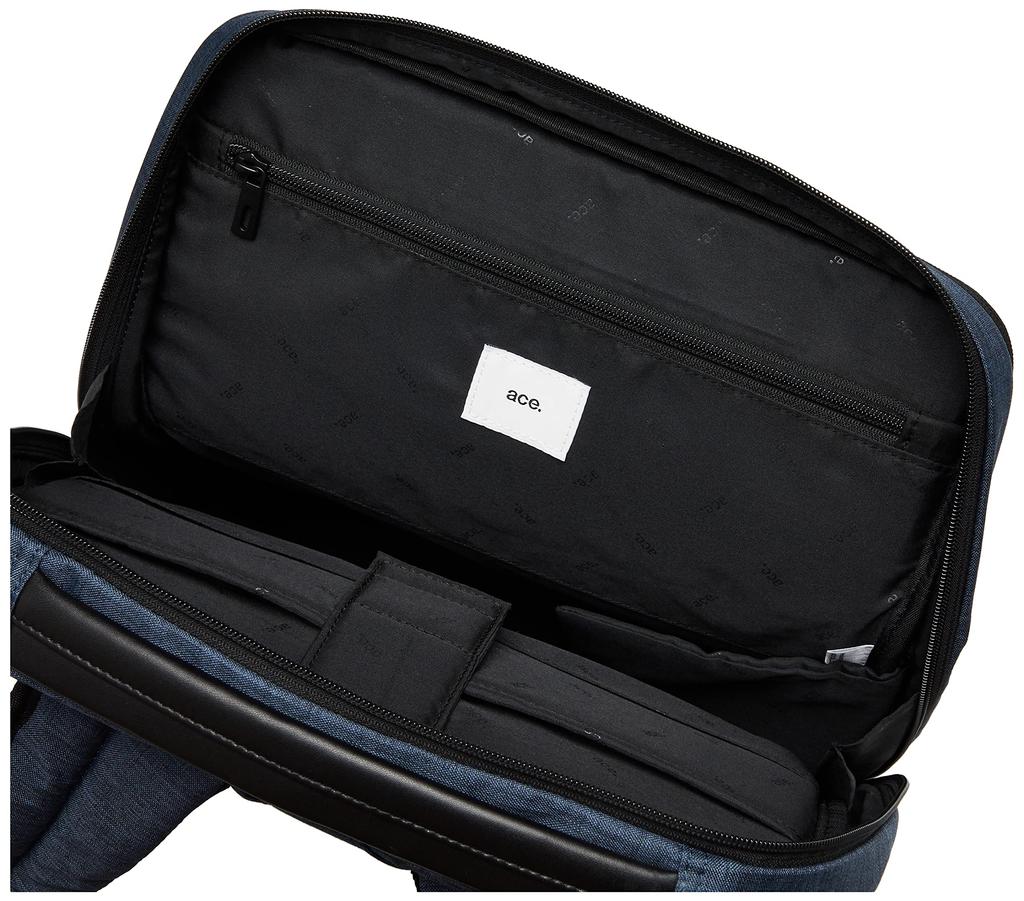 Ace Gene Front Pack R Business Backpack (No. 67823) with Smartphone Tray, Fits a B4 Size, 15.6-inch Laptop, and Front-Holding Design