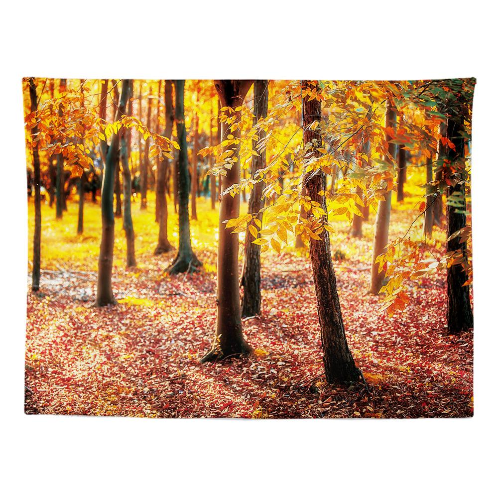 Autumn Forest Living Room Decorative Cloth Scenery Background Cloth Bedroom Tapestry Room Hanging Cloth Wall Tapestry Wall Cloth