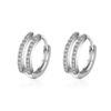Top Quality 925 Sterling Silver Earrings for Women Jewelry Shiny Zircon Stones Lady Hoop Earrings Female Accessories Princess