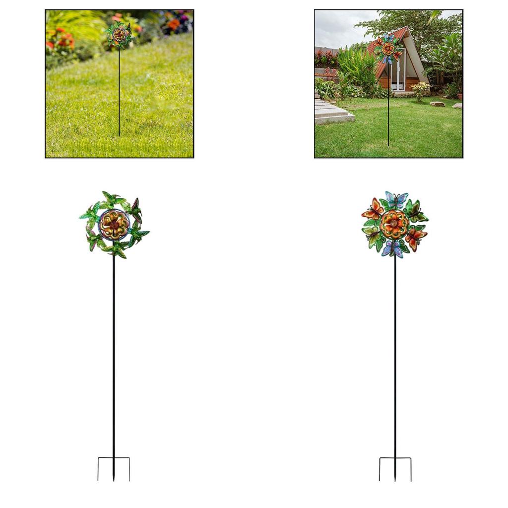 Wind Spinners Crafts Creative Double Side Colorful Home Decor Outdoor Wind Sculptures for Backyard Outside Patio Lawn Deck