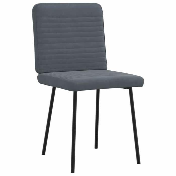 VidaXL Chaises à manger lot de 2 Gris foncé Velours 4101134