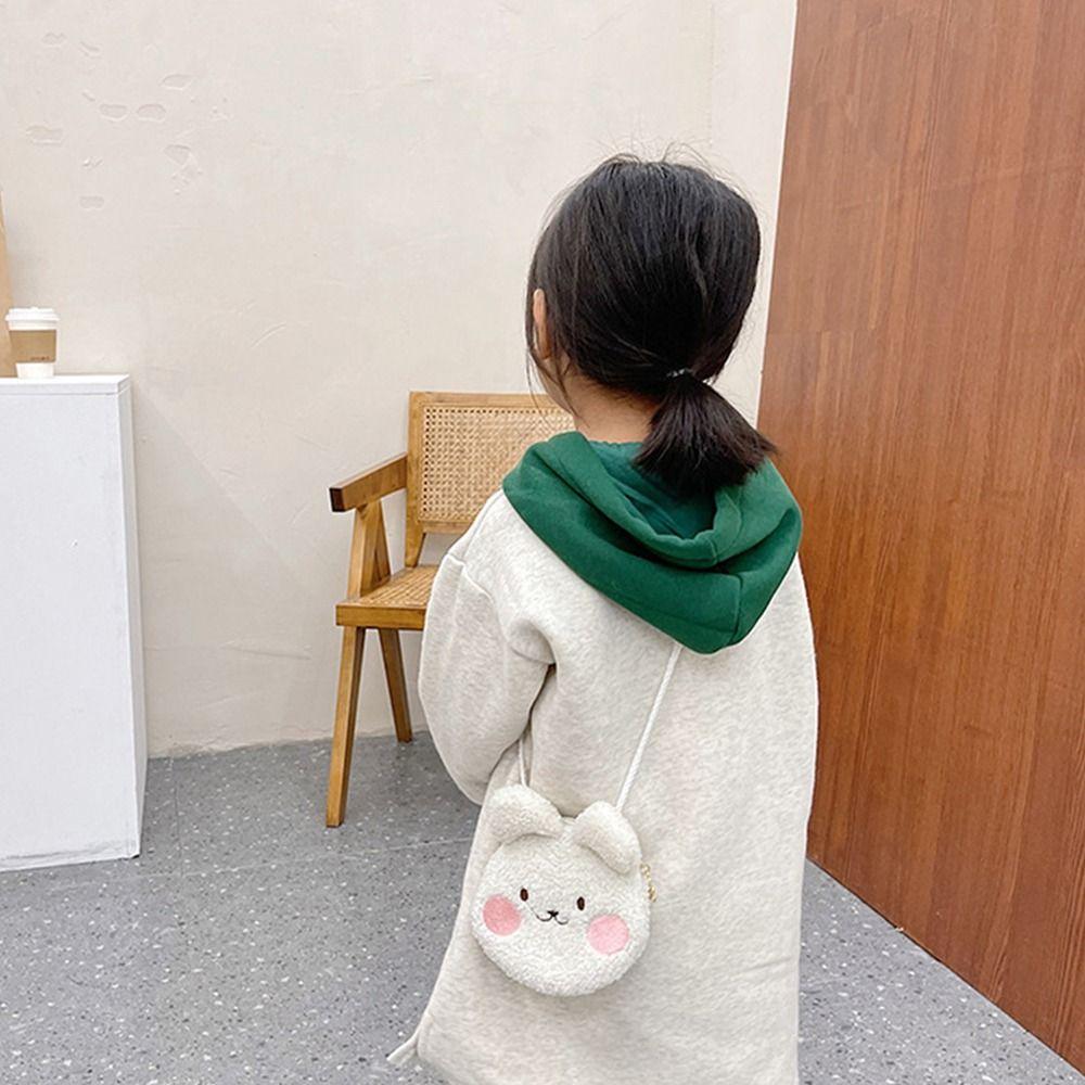 Small Kids Messenger Bag Plush Keys Coin Wallet Leisure Shoulder Bag  Children