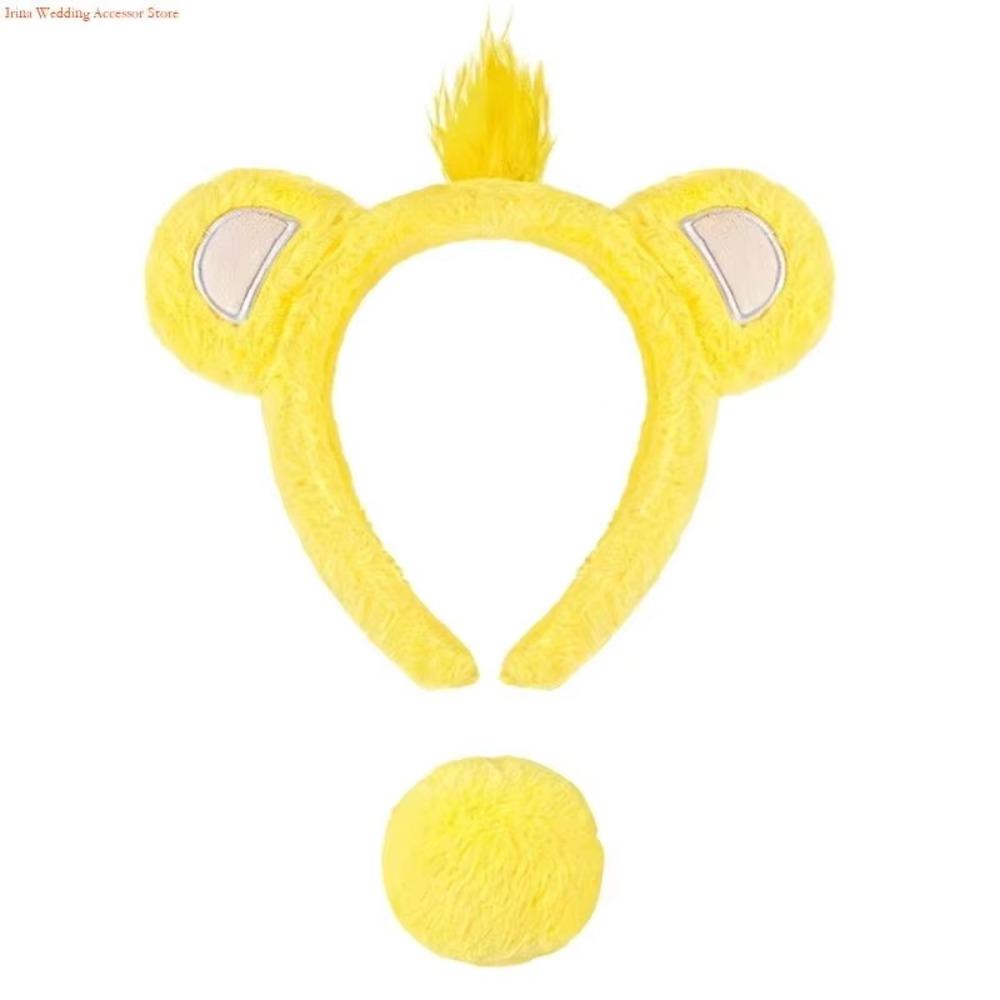 Animal Ear Plush Animal Headband Soft Fuzzy Texture Cartoon Hair Hoop Makeup Application