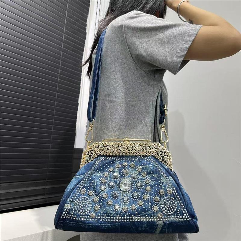 Модная банкетная светская бриллиантовая ювелирная сумочка темпераментная элегантная леди одно плечо диагональная сумка