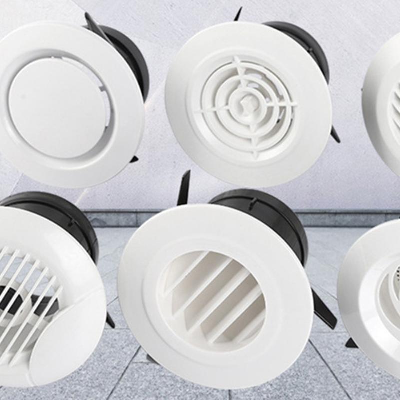 Круглая вентиляционная решетка для софитов из АБС-пластика, с регулируемым потоком воздуха, вентиляционная крышка, потолочный диффузор, для ванной комнаты, кухни, спальни, офиса