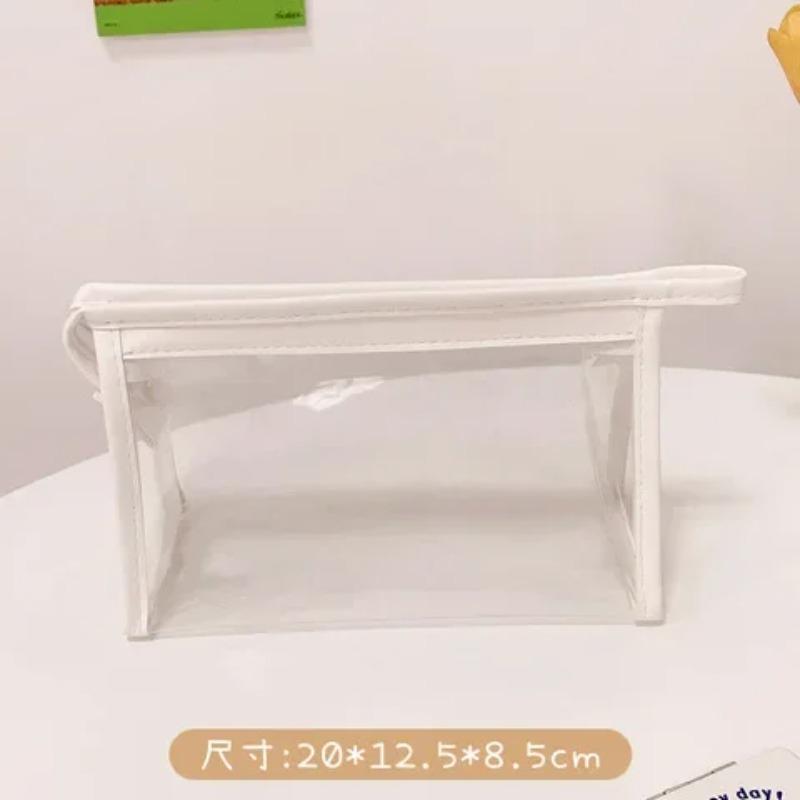 ПВХ прозрачная косметичка Kawaii водонепроницаемые пеналы для студентов канцелярские принадлежности школьные принадлежности портативные пеналы чехлы