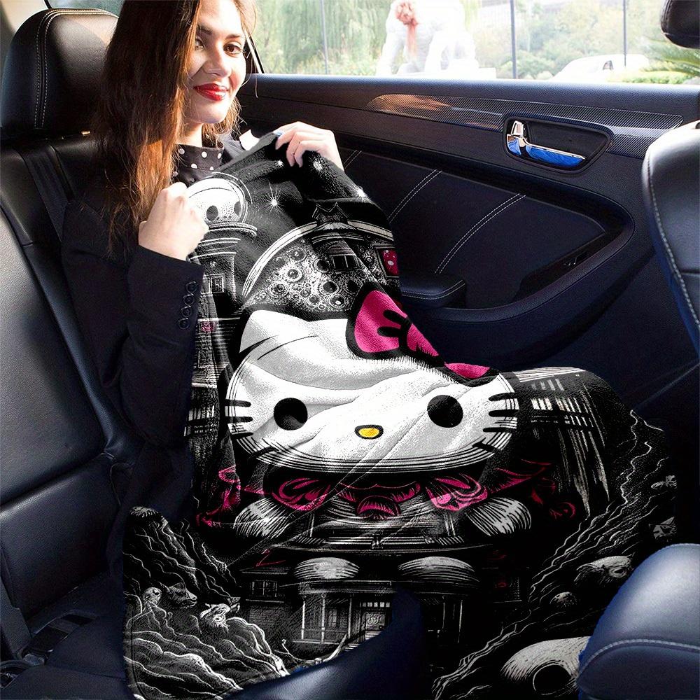 1pc HelloKitty, Gothic RV Blanket, Digital Printed Flannel Blanket, Multi-Purpose Four Seasons Hypoallergenic Quilt for Sofa, Bed, Office, P