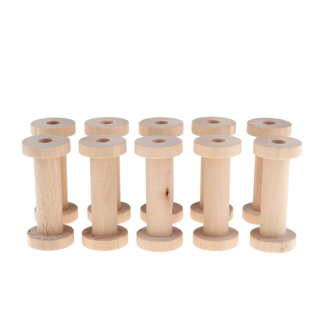 10 шт., деревянная катушка, пустые винтажные роликовые катушки «сделай сам», для шитья, поделки, проволока A