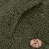 Women's Fashion Solid Color Pocket Button Hooded Loose Casual Plush Jacket