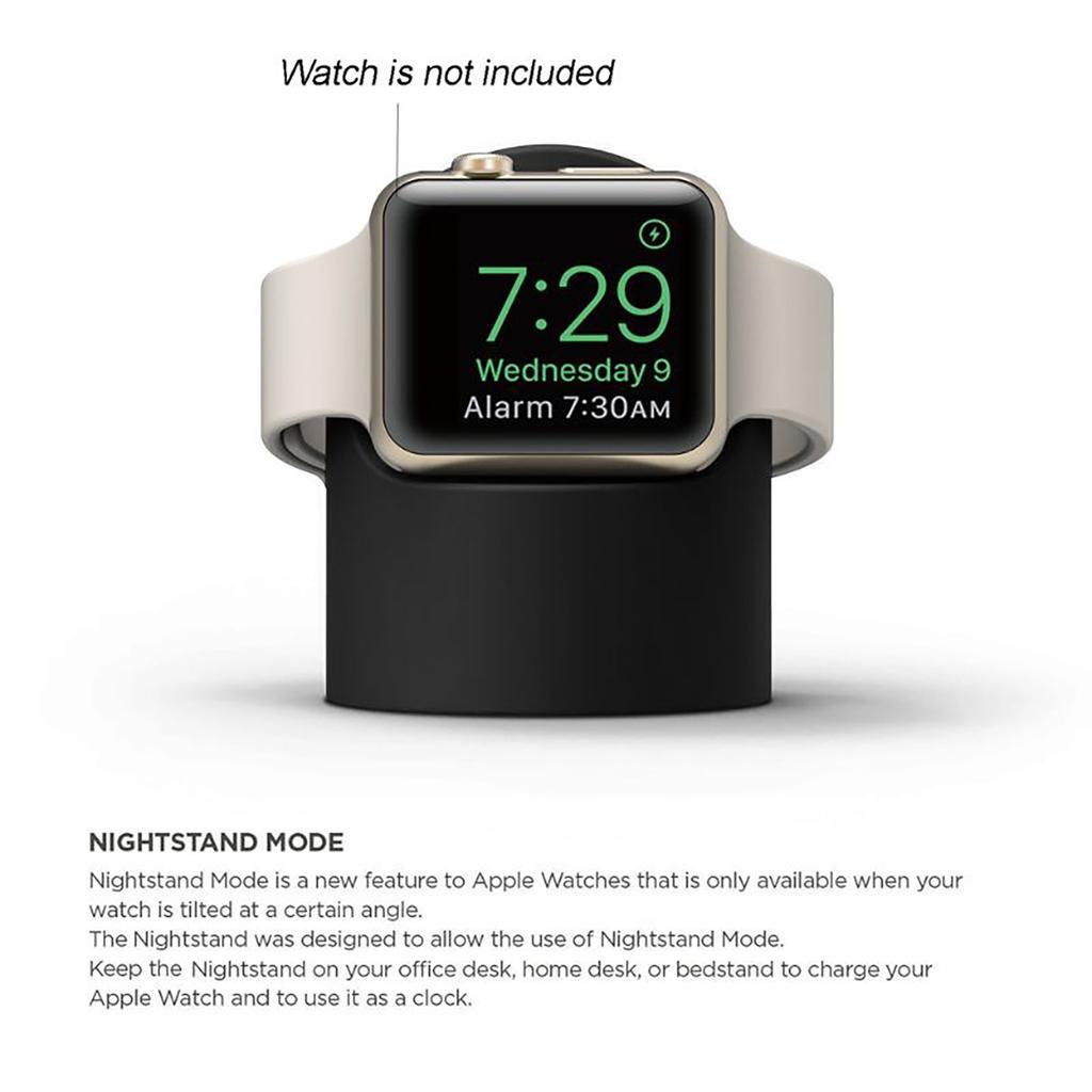 for iWatch Charging Stand Holder Silicone Dock Holder with Nightstand Mode for iWatch Wireless Charger