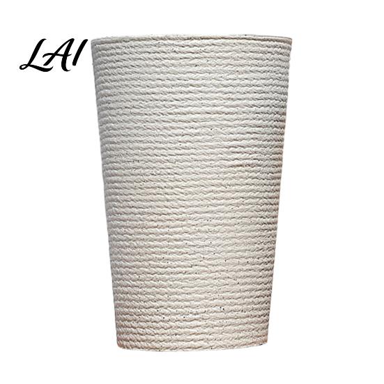Large Capacity Planter for Tall Plants Round Flower Pot with Drainage Holes 17 Inch Stone-Look Thickened Composite Plastic Plant Basin Planter,