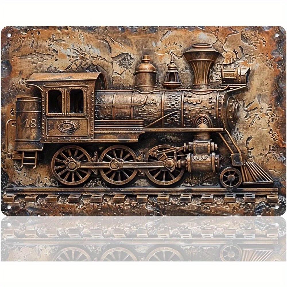 Vintage 3D Old Car Train Posters Metal Tin Sign Plaque Decorative Plates for Garage Club Man Cave Bar Home Hotel Cafe Wall Decor
