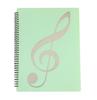 YFFSFDC Musical Score A4 Ring Music Storage 20 40 Clear Design for Direct Writing File, Size, Type, Sheet, Holder, Pages, Sheets, File, (Green)