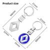 2026 Hot For Renault Interior Stickers 1pcs Metal Car Styling Steel Keychain Key Ring Auto Accessories For Renault RS Koleos Cap