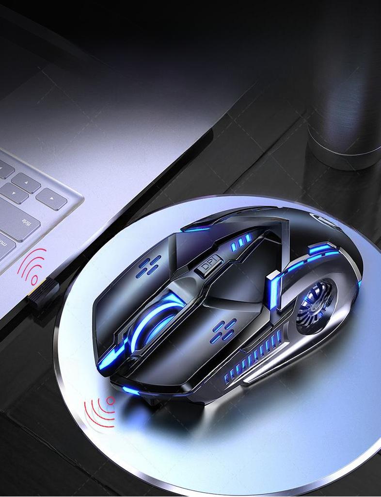 Беспроводная игровая мышь Silver A9 Luminous Silent Wireless - розовый аксессуар для ноутбука для девочек