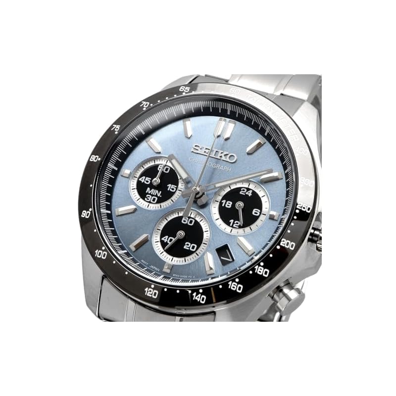 Мужские кварцевые часы Seiko с хронографом 1/5 секунды SBTR027 Сине-серый металлик [Официальный японский продукт]