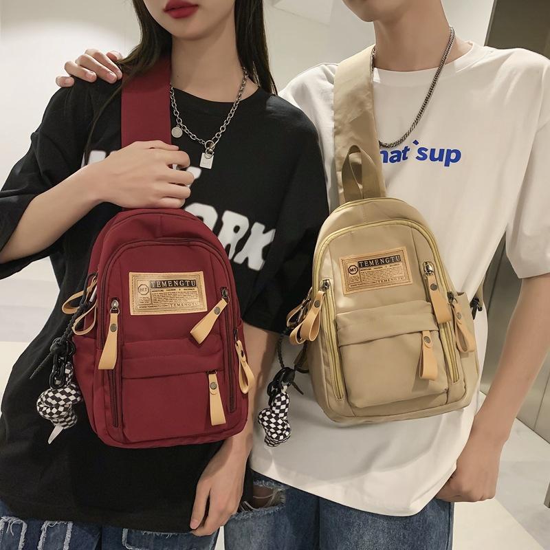 New Messenger Bag Boys Trendy Casual Small Backpack Japanese Versatile Multi-functional Sports Breast Bag Girls Shoulder Bag