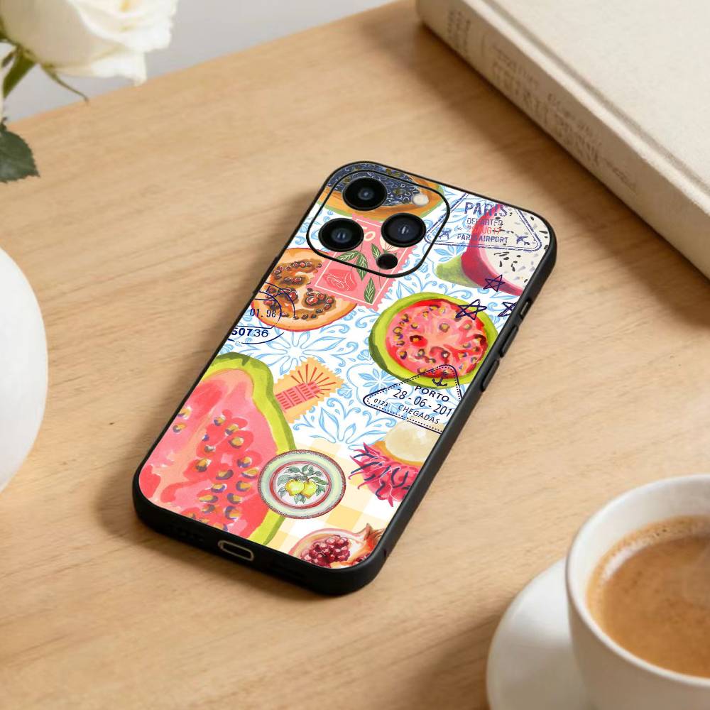 Чехол-коллаж для iPhone 16, 15, 14, 13, 12, 17, Pro Max, Plus, силиконовый, черный