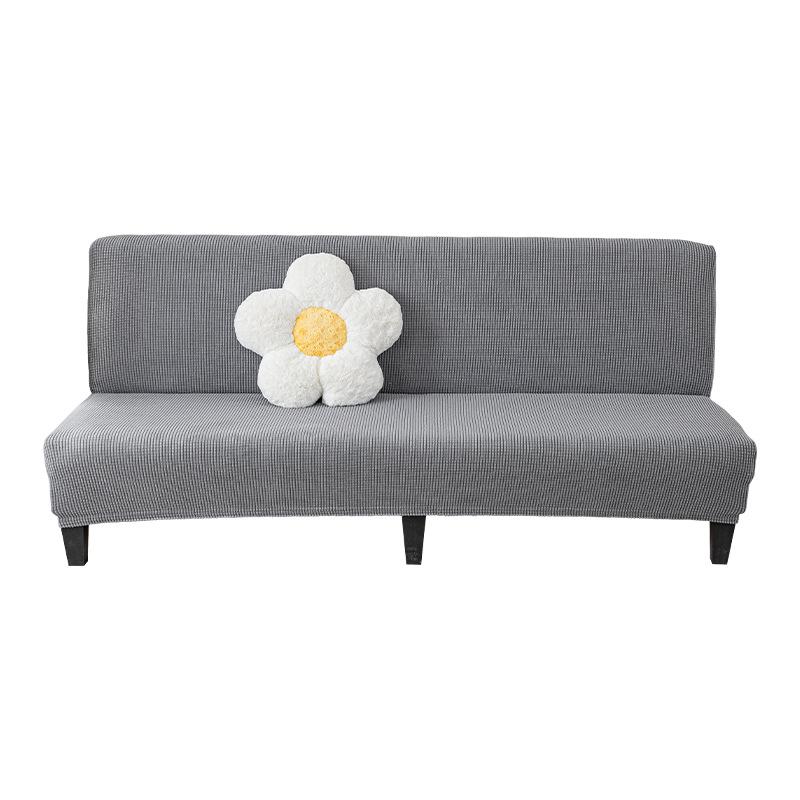 Утолщенный эластичный чехол для дивана-кровати без подлокотников - универсальный размер, полное покрытие, простая ткань