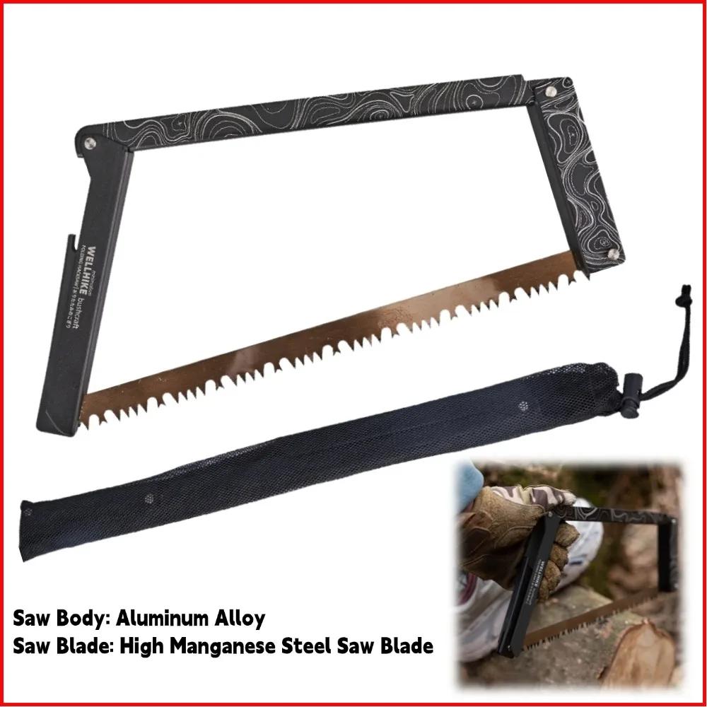 Складная пила для кемпинга на открытом воздухе для веток деревьев, ручная пила, многофункциональная садовая ручная пила из алюминиевого сплава, инструменты для выживания в походе