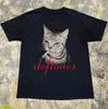 Deftones Кот Курит Смешной Кот Унисекс Черная Футболка Размеры S5XL Унисекс Футболка