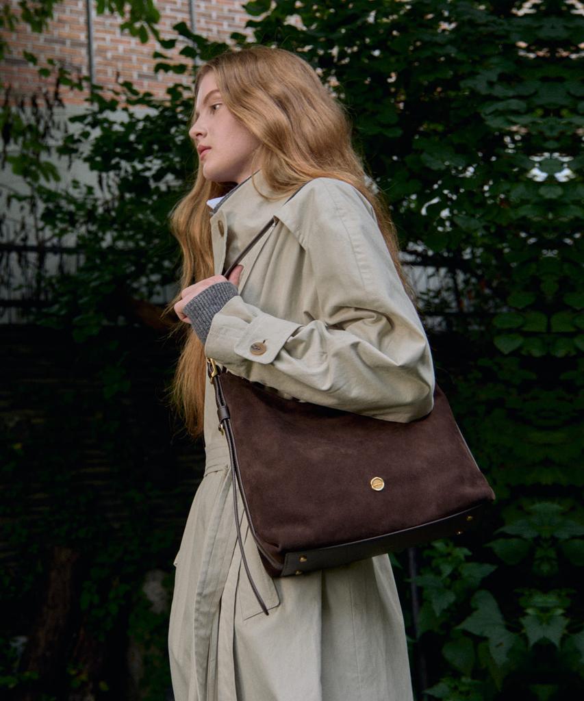 Lememe Sac Leonie Suede Marron