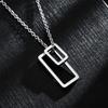Box Pendant Necklace Male Korean Version of The Personality Ins All-match Jewelry