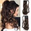 Synthetic Long Wavy Wrap Around Ponytail Extension Clip In Ponytail Wig For Elegant Women Daily Cosplay Party Use