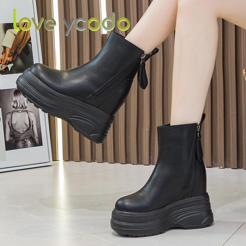 Женские ботинки-бустеры из натуральной кожи, женские удобные и дышащие повседневные кожаные ботинки