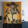 Пейзажные Животные Слон Жираф Дерево Шифон Прозрачные Шторы для Гостиной Спальни Оконные Шторы Вуаль Тюль Кортины