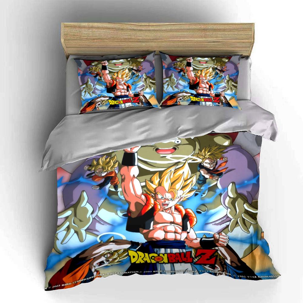 Dragon Ball Z Anime Pattern Bedding Set Bedding set (1 duvet cover, 2 pillowcases, duvet not included)