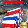 OEING Three-Color Striped Rainproof Truck Tarp