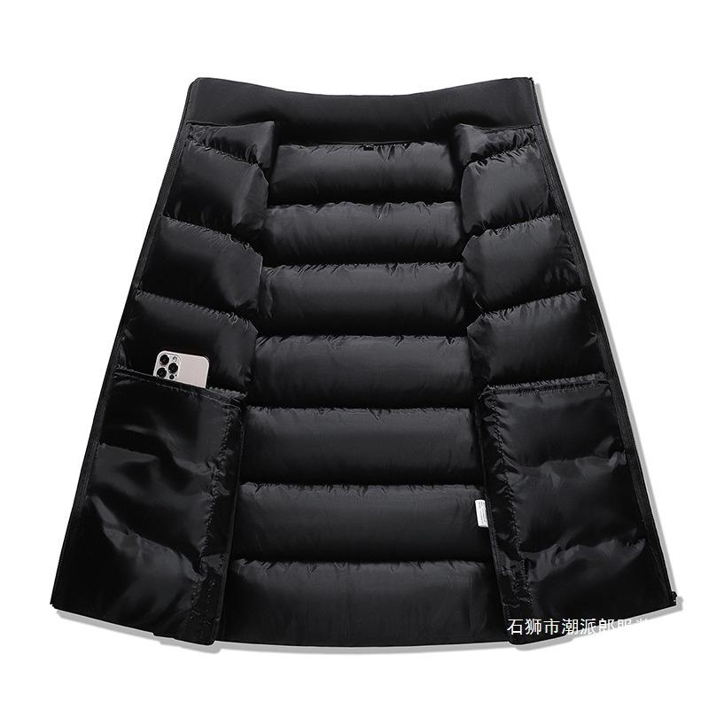 Зимний мужской повседневный жилет жилет жилет мужской осенне-зимний тренд утолщенный теплый однотонный жилет