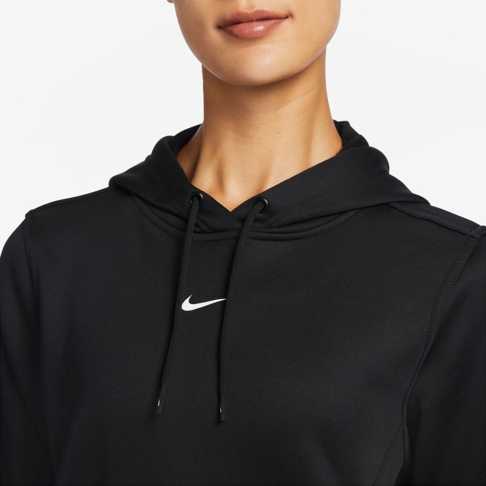 Nike One Tf Po Hoodie Lbr Женская толстовка с капюшоном черная FB5211-010
