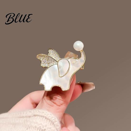 Zinc Alloy Brooch Women Flying Elephant Design Lapel Pin