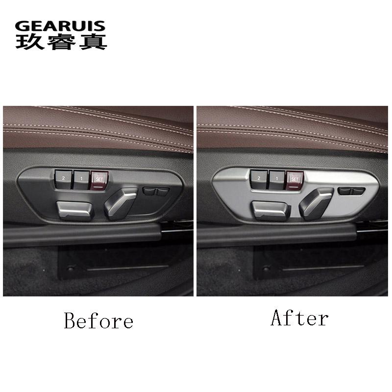 Автомобильный Стайлинг, кнопка переключения сиденья, панель регулировки, рамка, наклейка, отделка для BMW 1 серии F52 2016-интерьер
