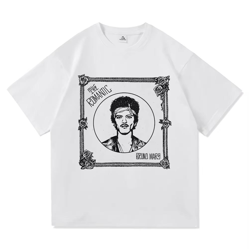 2026 The Romantic Album T Shirt Bruno Mars The Romantic Tour  Men Women Clothing Vintage Harajuku High Quality Cotton Tshirts