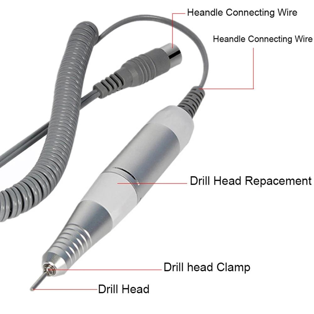 НОВАЯ Профессиональная Электрическая Ручка для Маникюрного Аппарата 35000 об/мин Ручка для Маникюрного Аппарата Файл Полировка Шлифовальная Машина Маникюрный Аксессуар