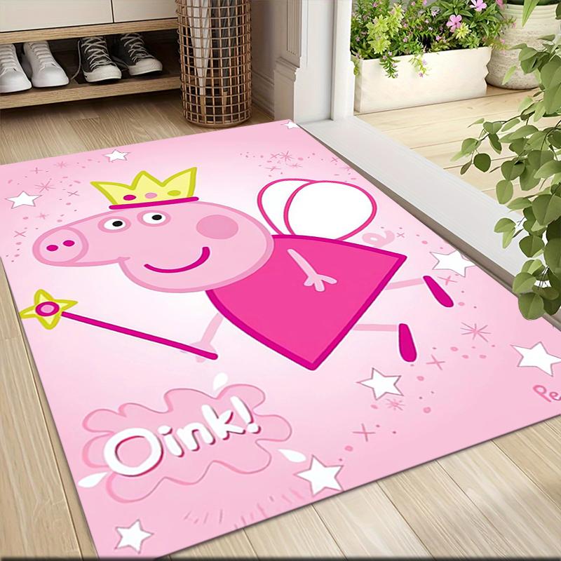 1Pc Peppa Pig Ice Cream Party Carpet Rug Customizable Soft Washable Antislip Home Living Room Sofa Mats Personalized Rug 0917106