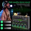 Low Noise 4 Channel Line Mixer for Mixing 4 Stereo Channel LED Mixer Adapter for Microphones Guitars Keyboards