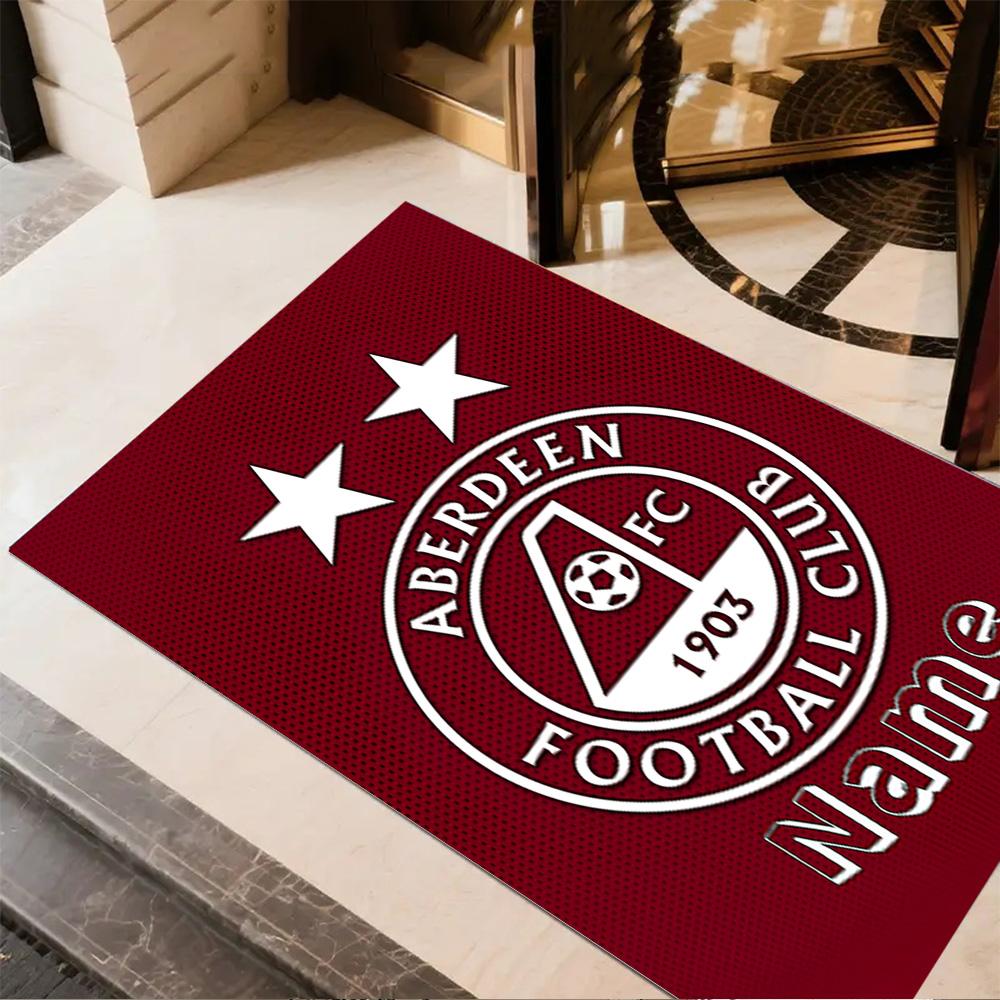 Aberdeen Fc Crest Customize Your Name Carpet Suitable for Dining Room Dormitory Game Room Kitchen Antislip Carpet Anime Office Decor