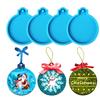 Round Shape Pendant Epoxy Resin Molds Keychain Making Silicone Mould Creative Keychain Molds
