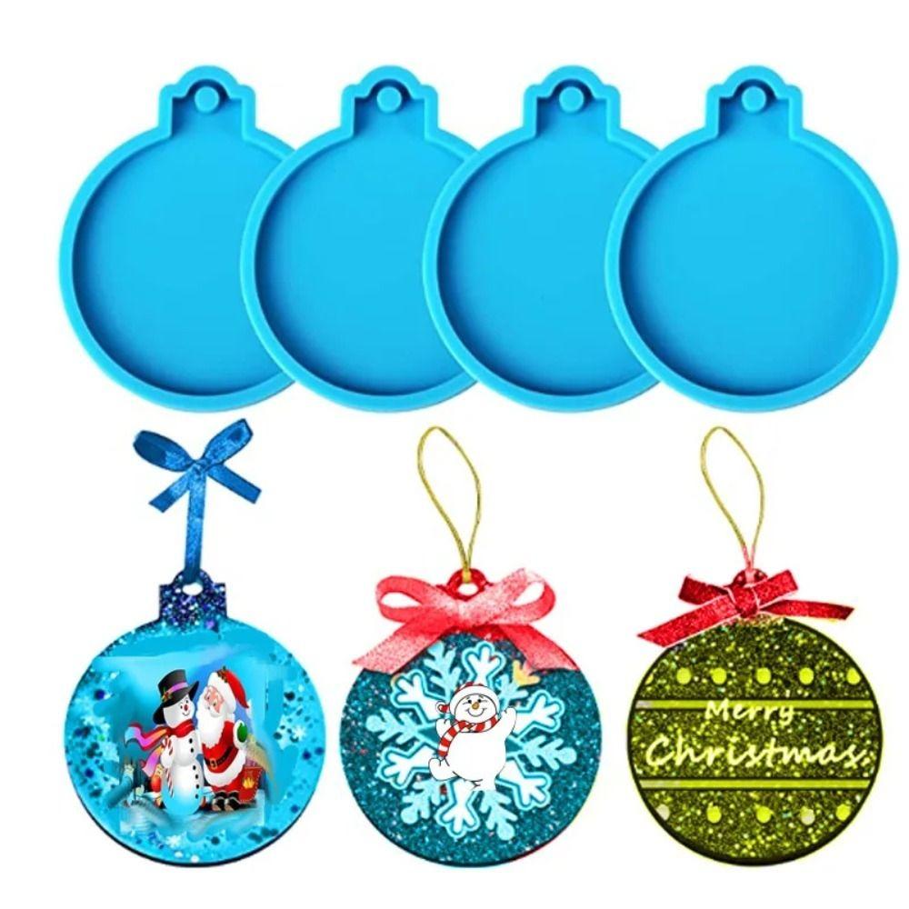 Round Shape Pendant Epoxy Resin Molds Keychain Making Silicone Mould Creative Keychain Molds