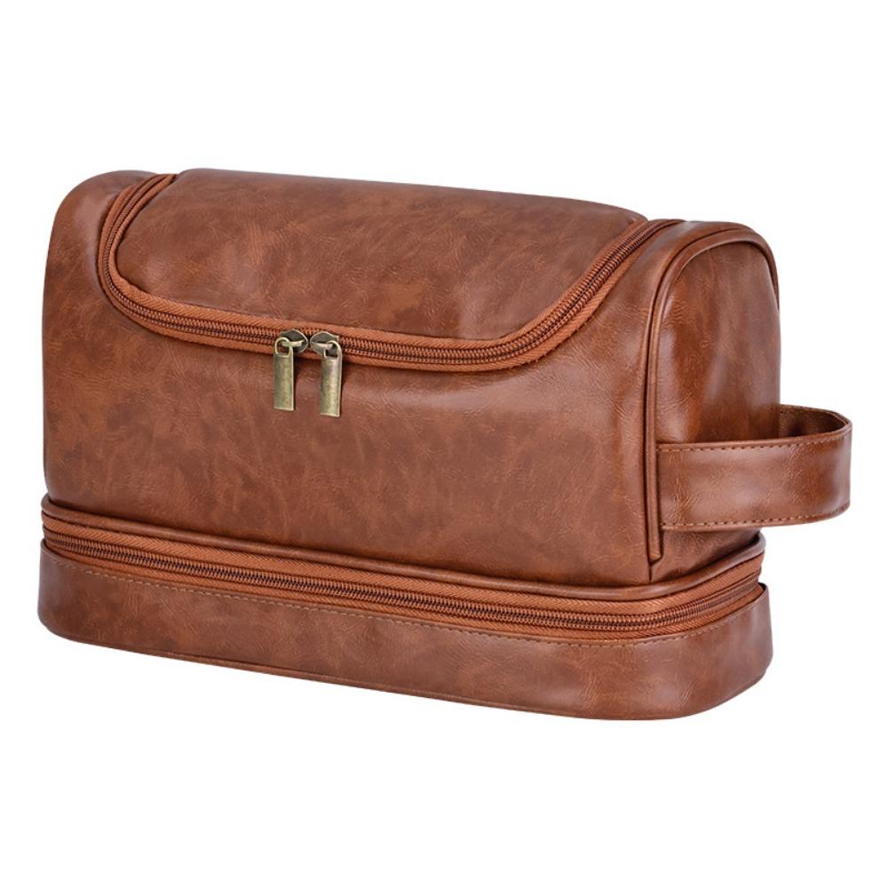 Waterproof Cosmetic Storage Bag PU Leather Makeup Bag Portable Makeup Pouch Travel