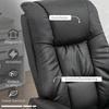 Recliner Chair with Ottoman, Armchair with Footstool, Adjustable Backrest, 77 cm x 89 cm x 110 cm, Black