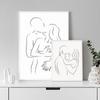 Романтический абстрактный плакат Lover Line Art Печать Пара Обнаженная картина на холсте Современная гостиная Минималистичная декоративная роспись