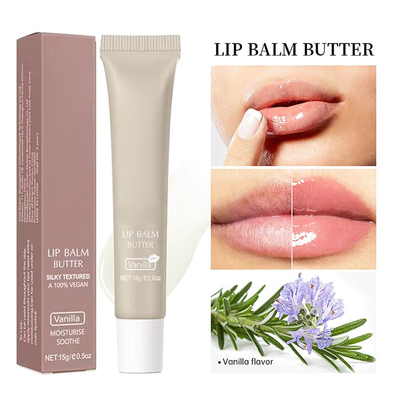 6Pcs Tinted Lip Butter Balm Set 6 Scents Shea Butter Lip Mask For Dry Lips 15g Each