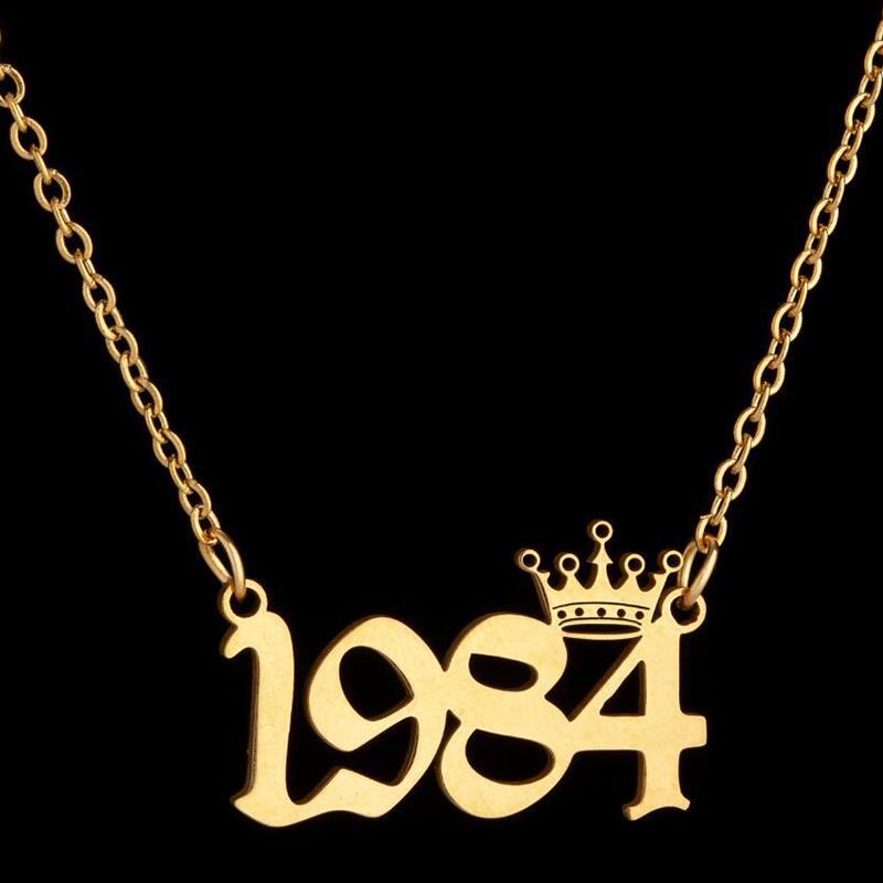 Персонализированные ожерелья с номером года для женщин на заказ 1986 1993 1999 2003 2019