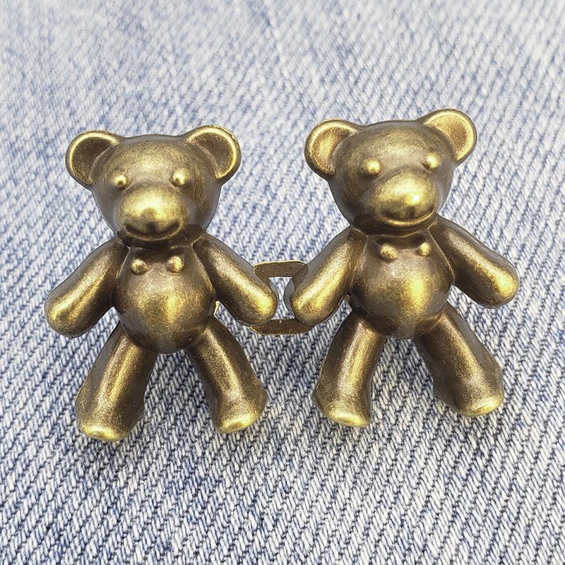 Утягивающие джинсы Bear Waist с регулируемой пряжкой на пуговицах - съемная утягивающая пара